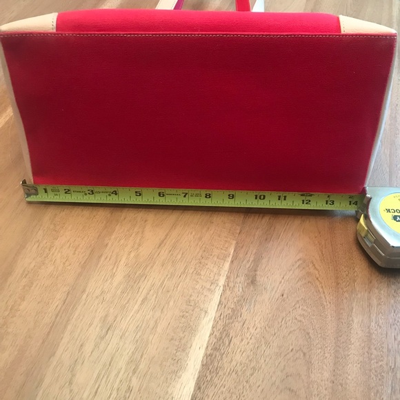 Lord & Taylor Red Canvas Shoulder Tote - Picture 3 of 4